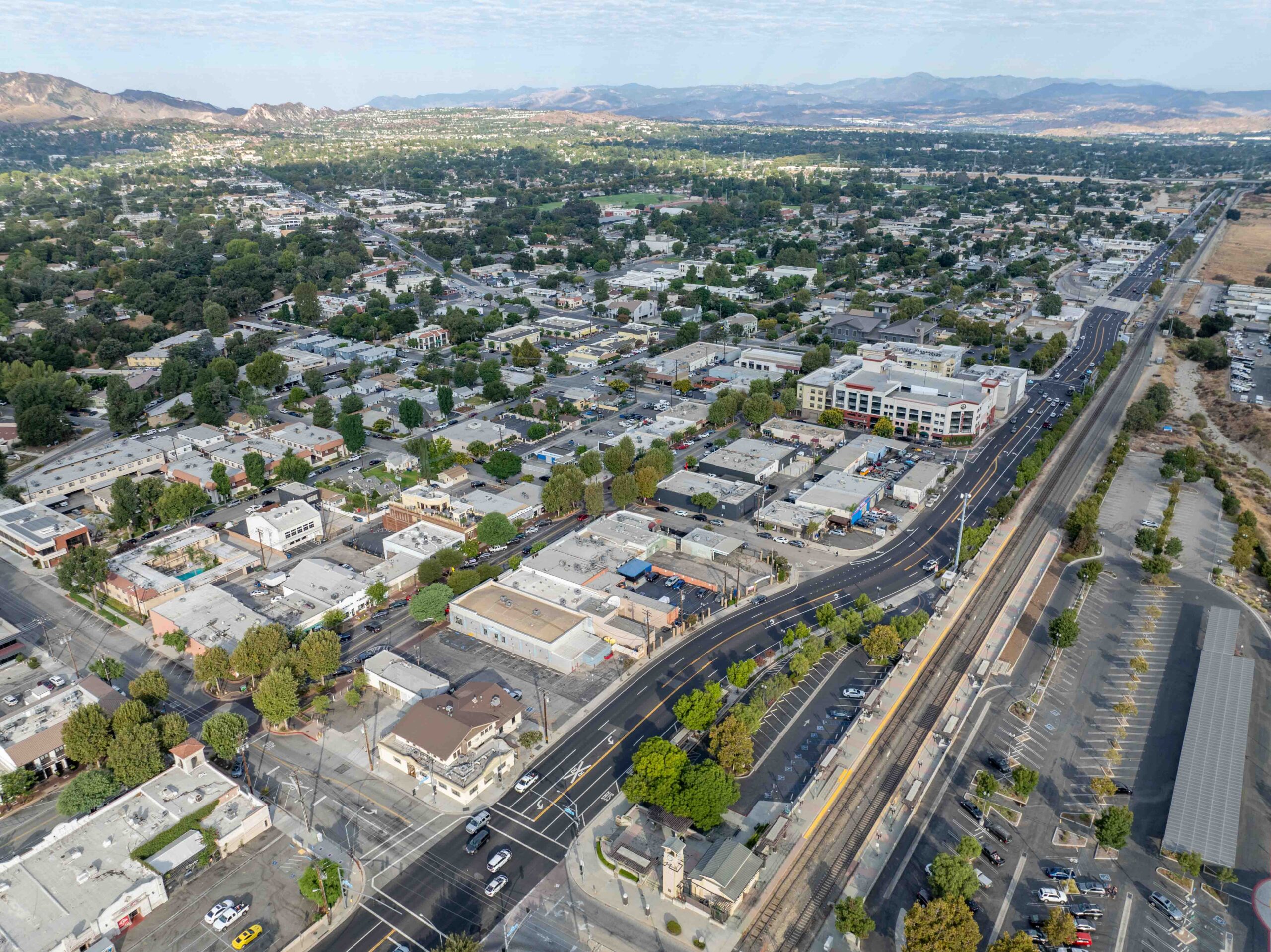 Old Town Newhall Aerial Image