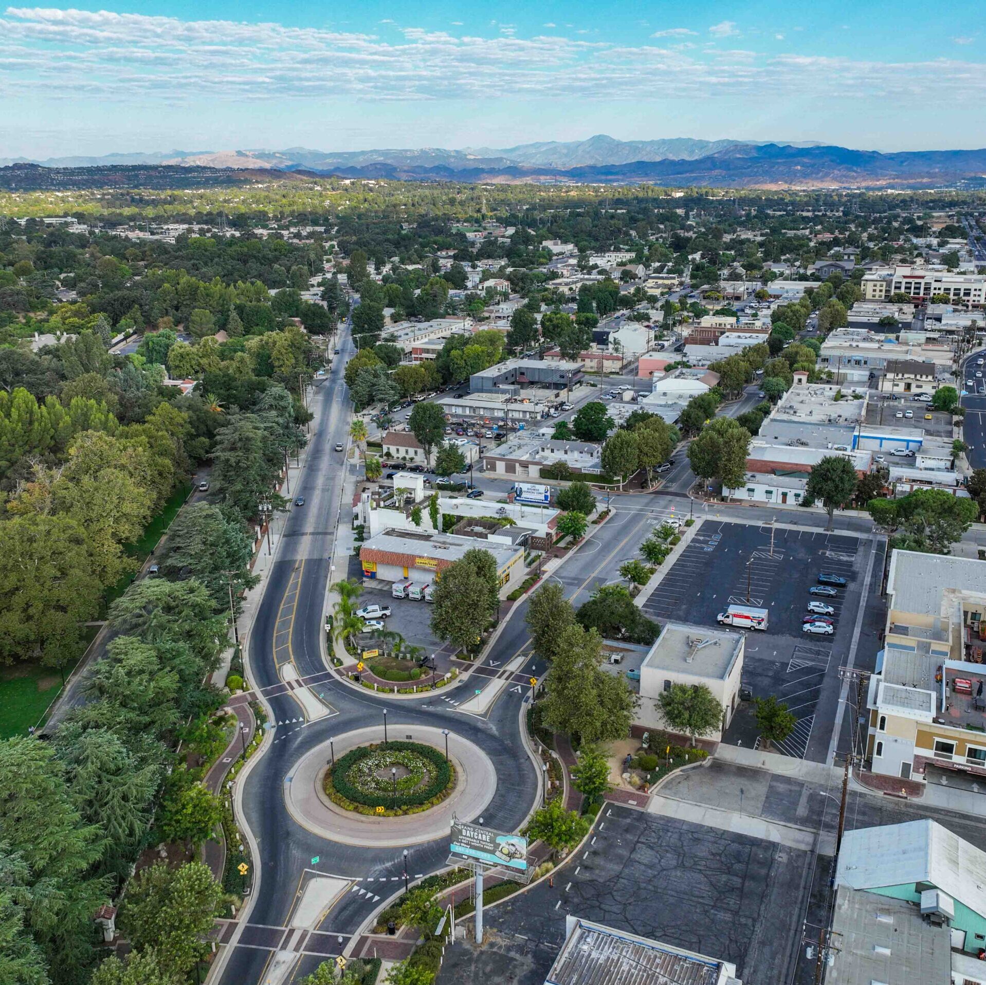 Old Town Newhall Aerial Image