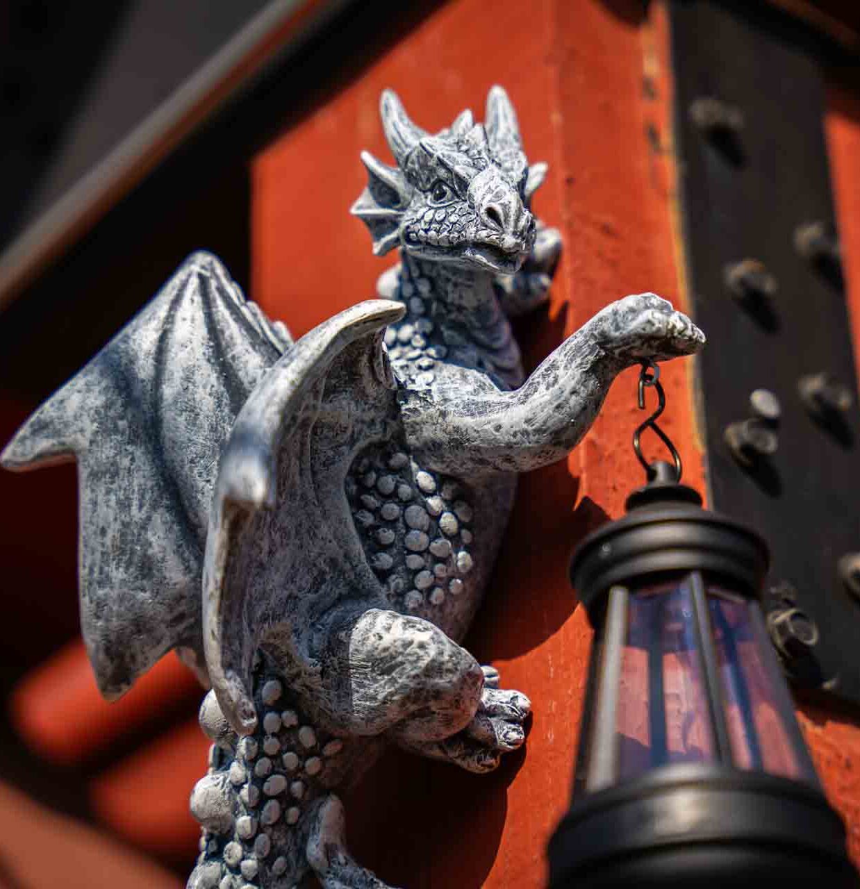 Dragon ornamental from the patio of Brewery Draconum, Down Town Newhall