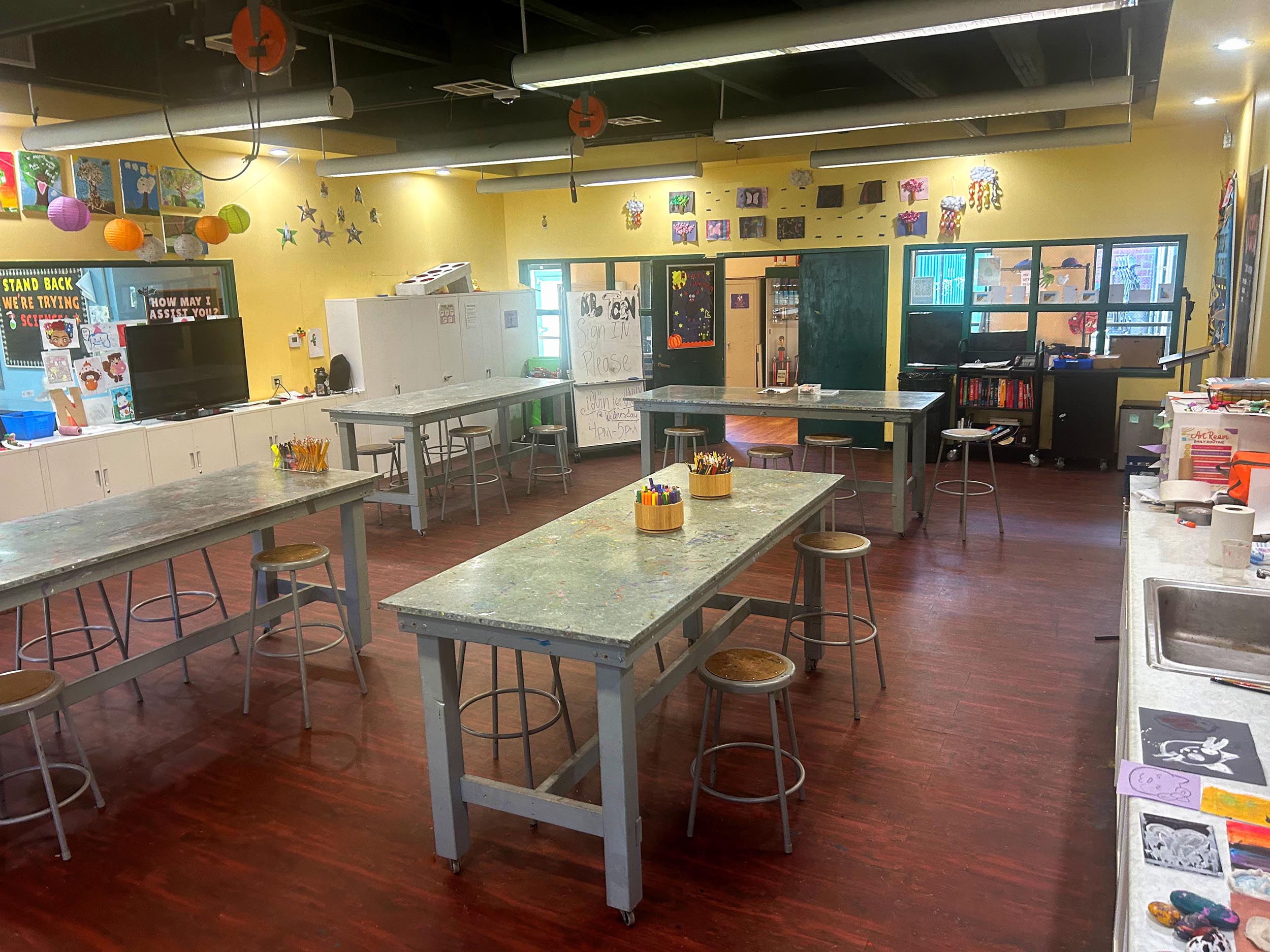 Arts and Crafts room at the Boys and Girls Club, Newhall location